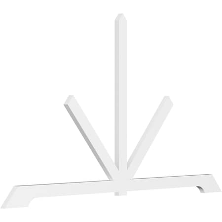 Ekena Millwork Vanguard Architectural Grade PVC Gable Bracket, 108"W x 63"H x 2"D x 4"F, 14/12 Pitch GBP108X63X0204VAN00